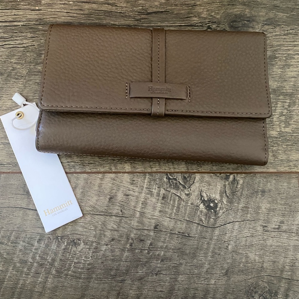 NWT Hammitt Taupe Leather Wallet